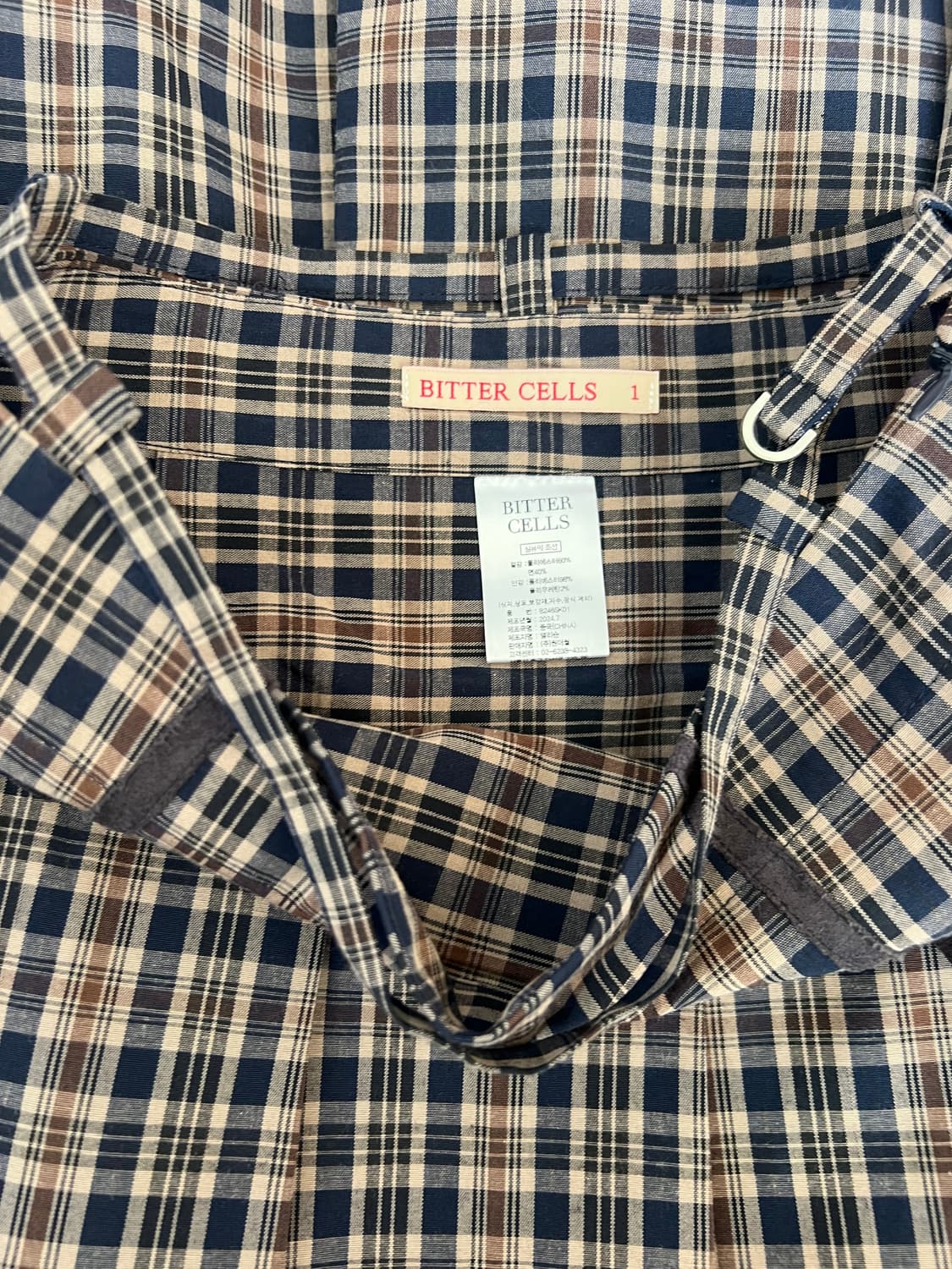 비터셀즈 BITTER CELLS 여성  브라운체크 미디스커트 플리츠스커트 상품이미지4