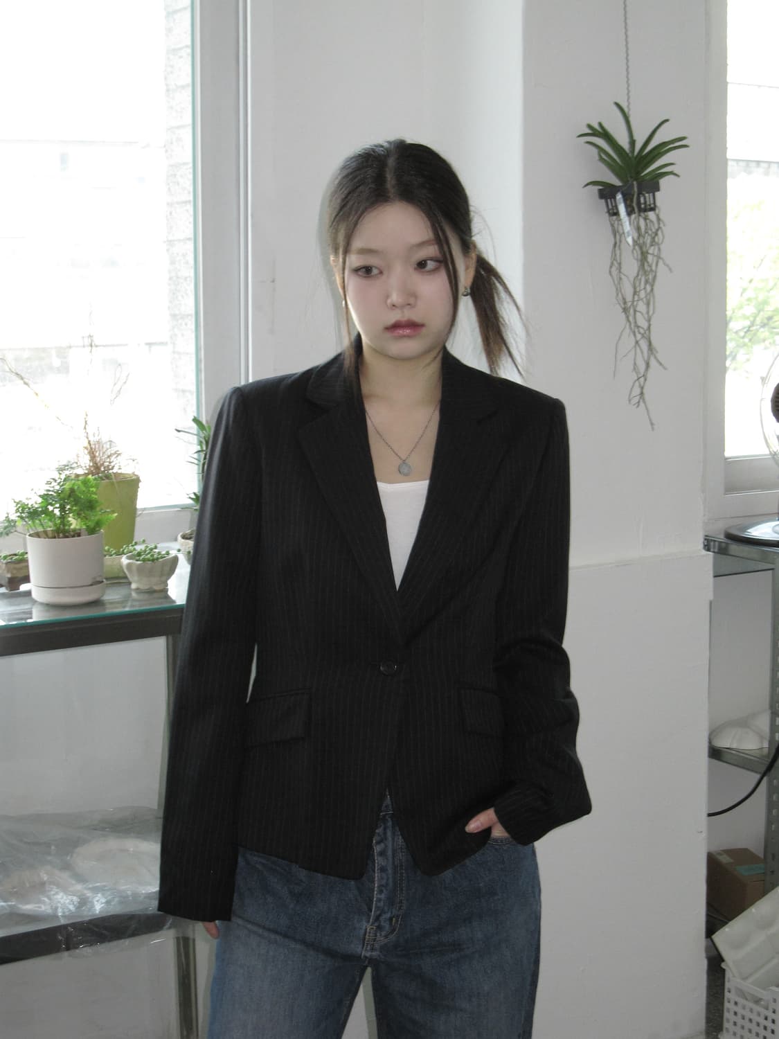 스트라이프 블레이저  상품이미지3