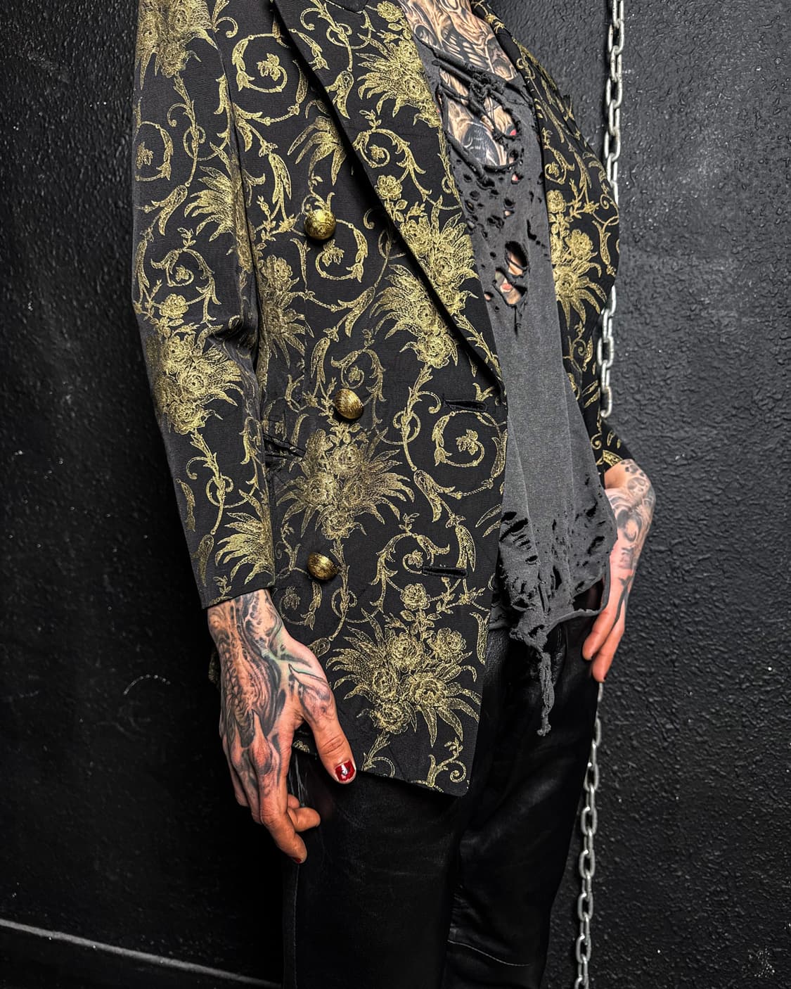 J&R – Gold Jacquard Double Breasted Jack 상품이미지3