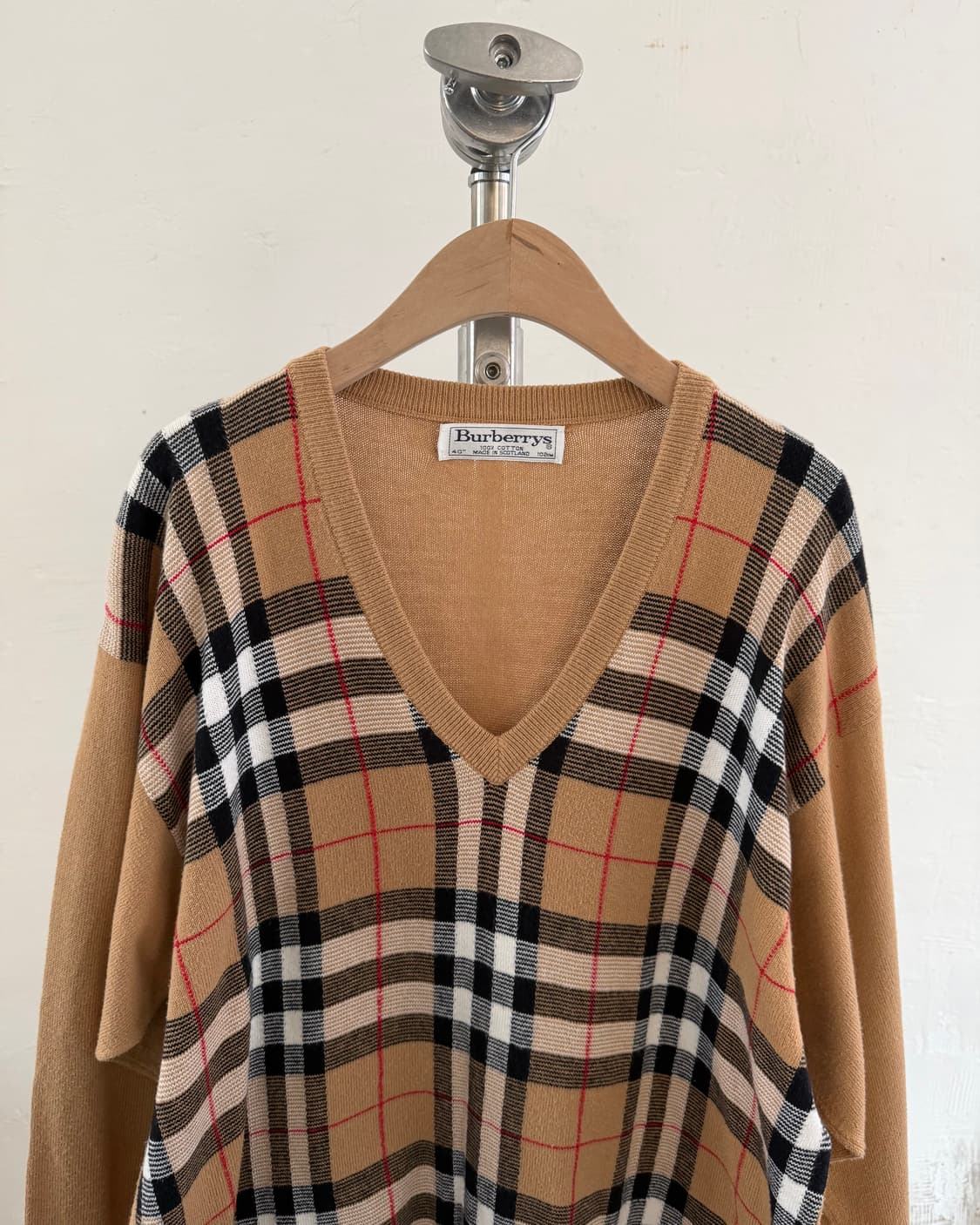 Burberry 버버리 노바체크 브이넥 니트 상품이미지3