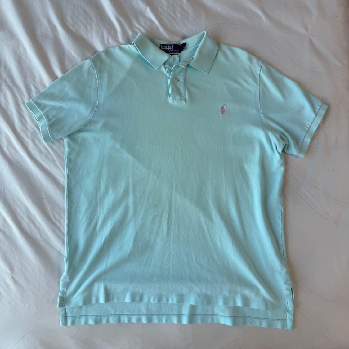 폴로 랄프로렌 민트색 반팔 카라티 XL 상품이미지4