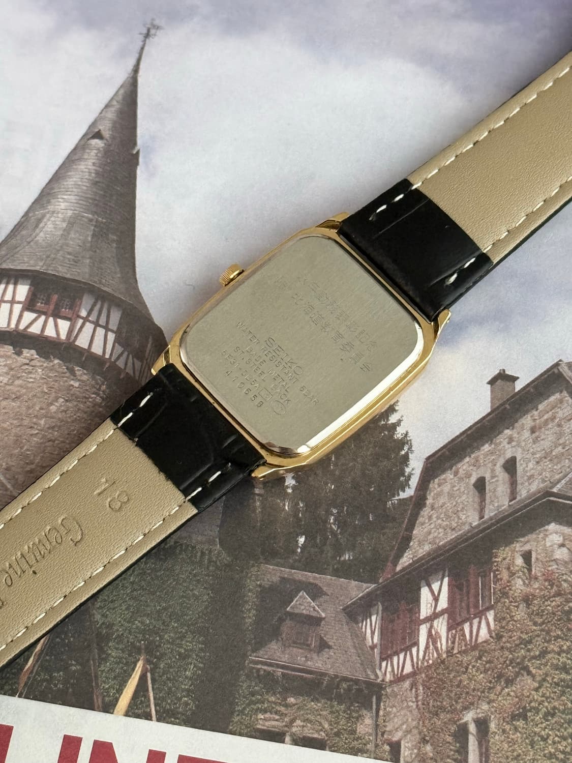 세이코 Seiko 쿼츠 스피릿 스퀘어 골드 상품이미지3