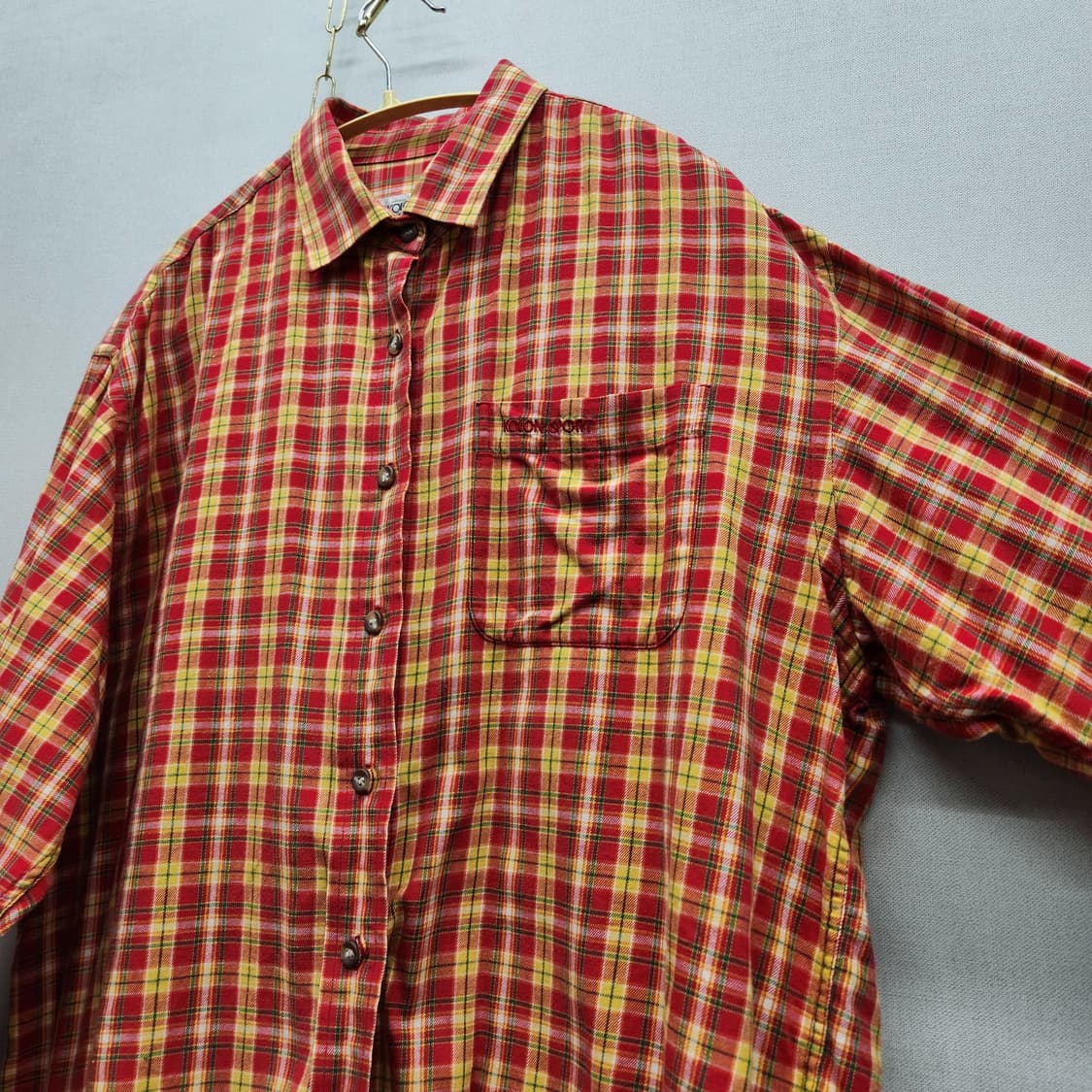 코오롱 원포켓로고 체크 셔츠 105(XL) 상품이미지2