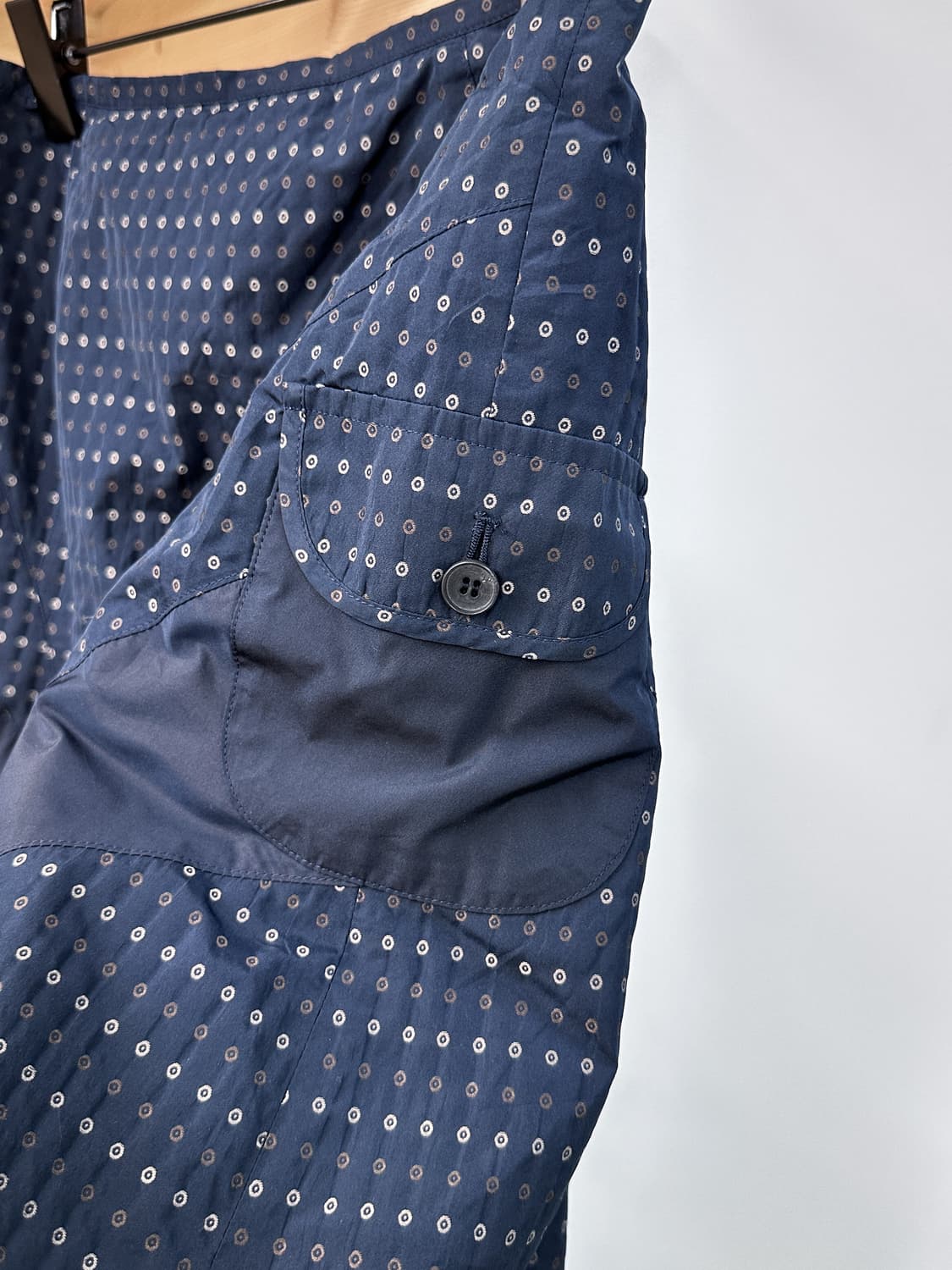navy pattern side pocket skirt 상품이미지5
