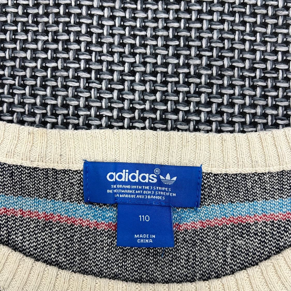 아디다스 로고 패턴 니트 110 상품이미지2