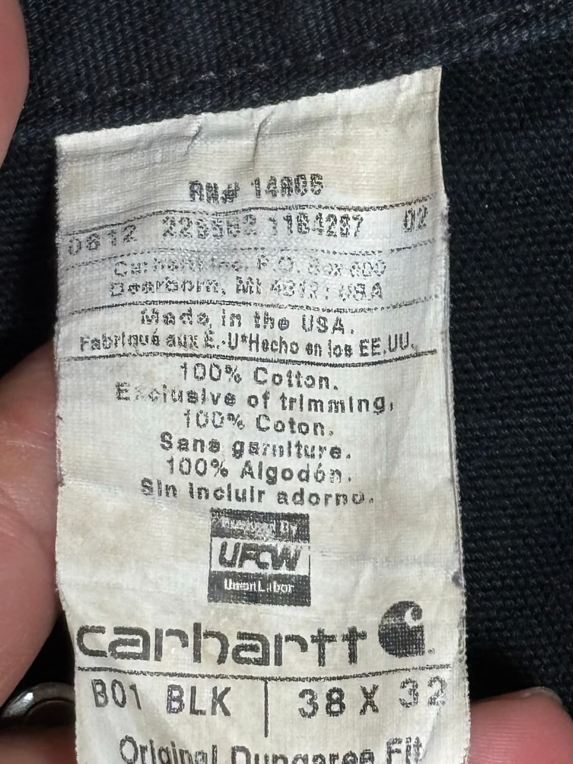 USA칼하트 더블니 던가리핏 38X32 상품이미지7