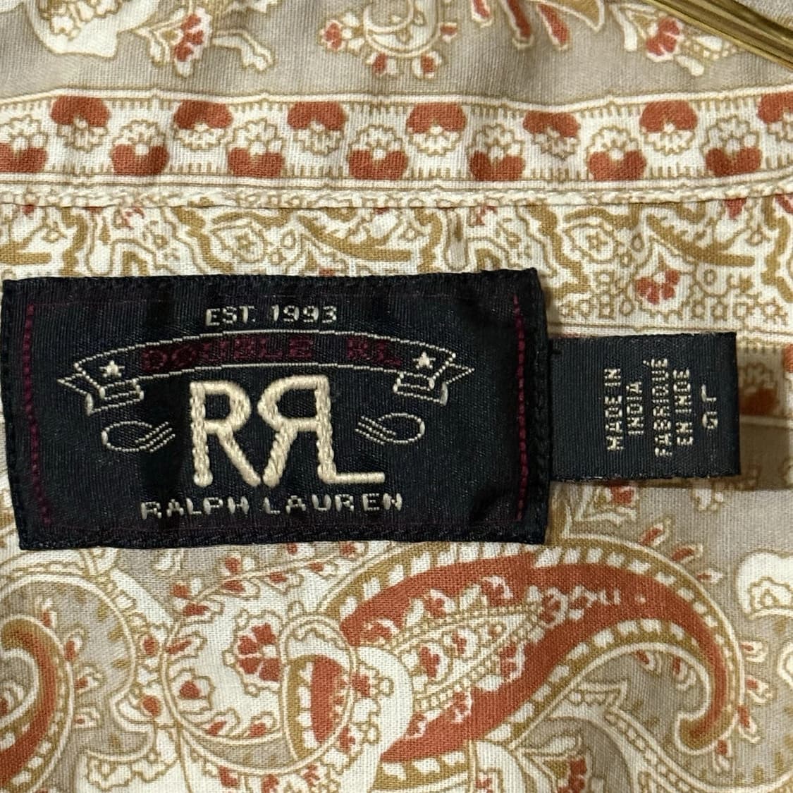 RRL 더블알엘 페이즐리 프린트 워크셔츠 상품이미지3