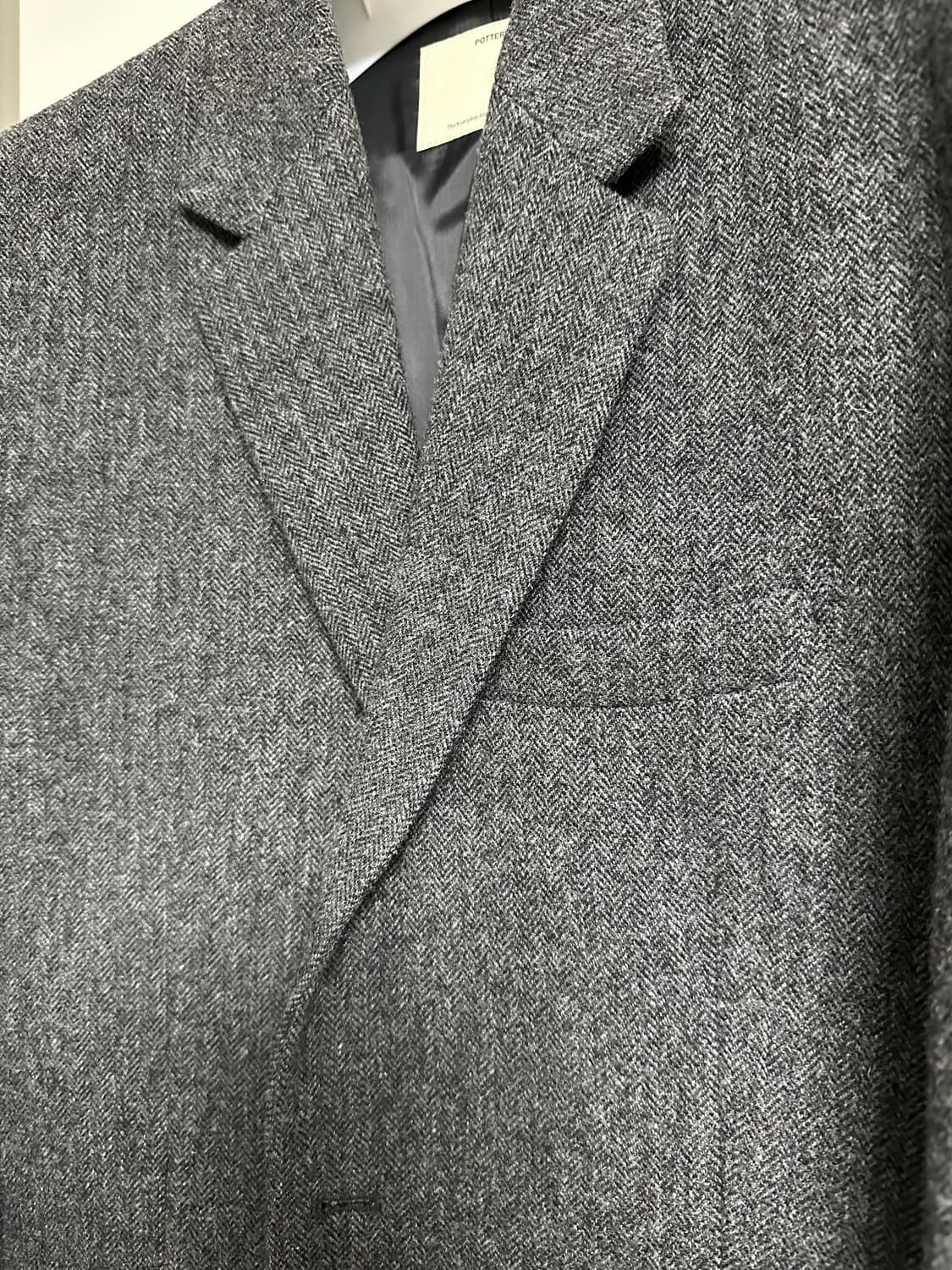 Pottery 셔클랜드 헤링본 자켓 (차콜) 5사이즈 판매 상품이미지2