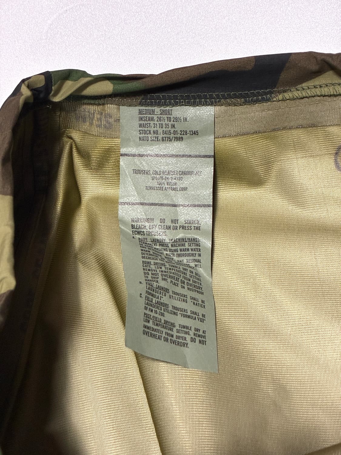 미군 우드랜드 고어텍스 팬츠 (M)/ 데드스탁 상품이미지5