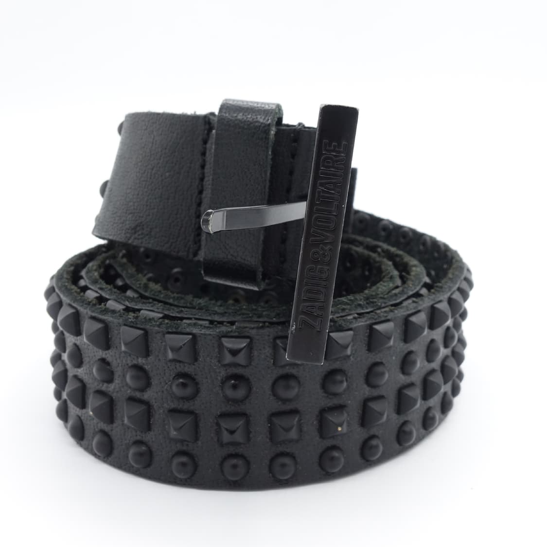 ZADIG&VOLTAIRE 쟈딕앤볼테르 블랙 스퀘어 스터드 벨트 상품이미지3