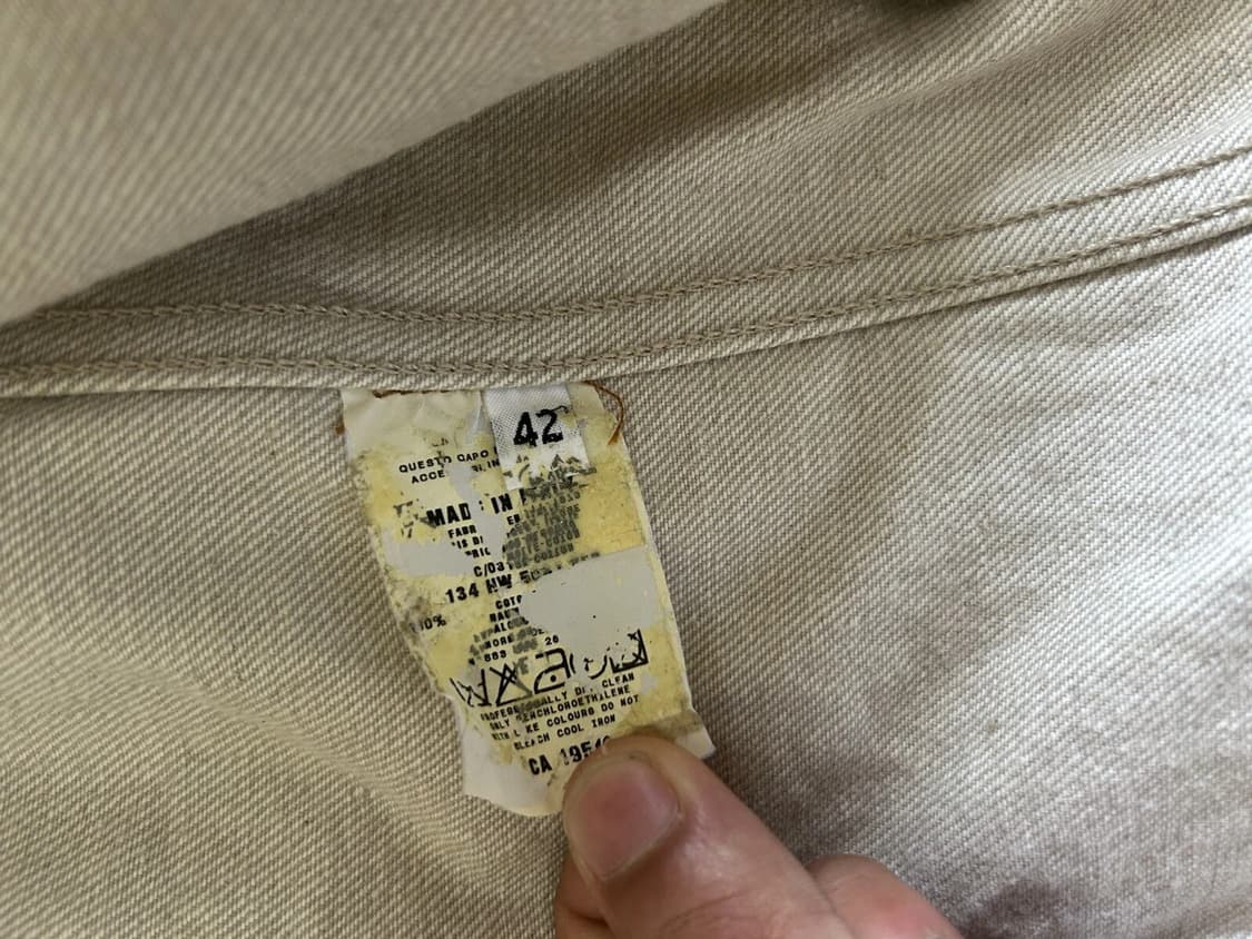 헬무트 랭 베이지 로우 데님 재킷 상품이미지4