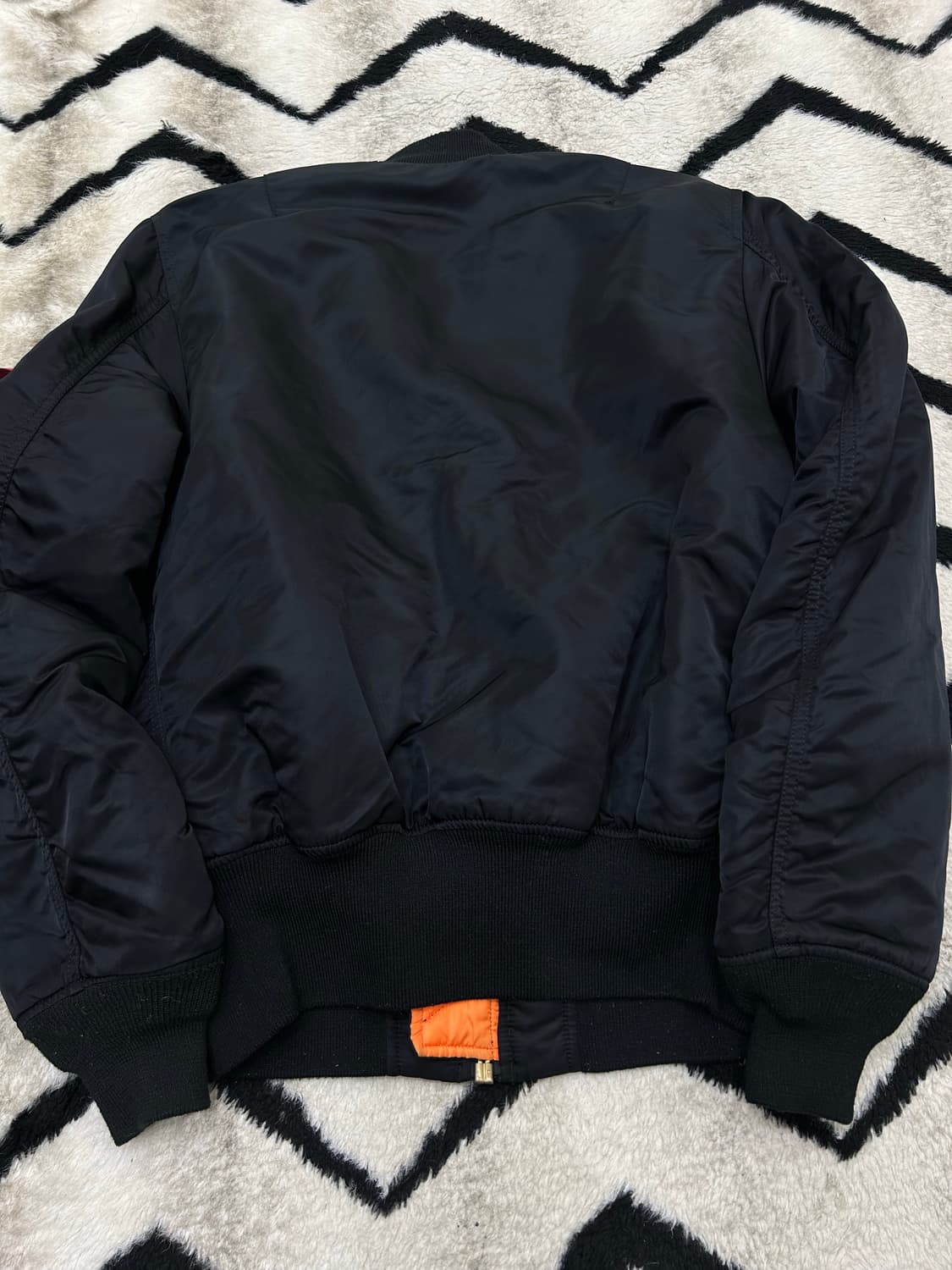 [S]알파인더스트리 Ma-1 양면 항공 점퍼/블랙 오렌지 상품이미지3