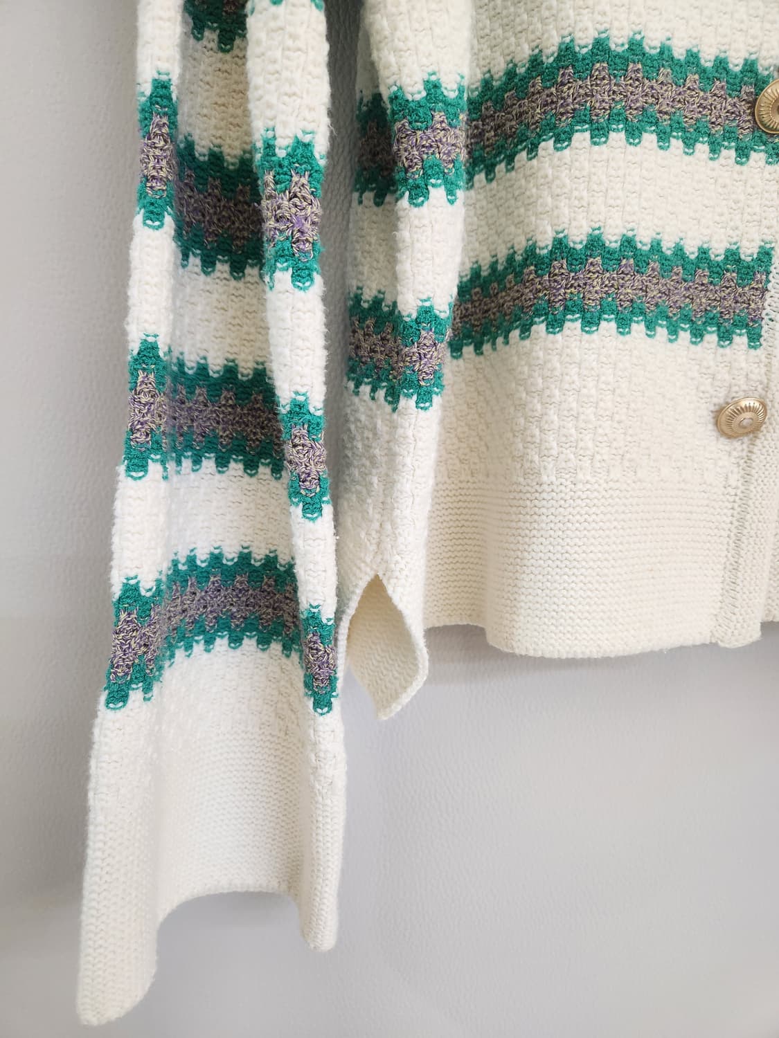 써스데이아일랜드  바스켓 단가라 니트 가디건 S사이즈 상품이미지6