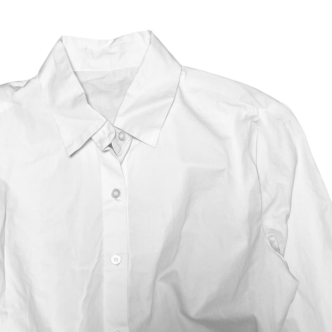 Draw String Cropped Strap Detail Shirt 상품이미지2