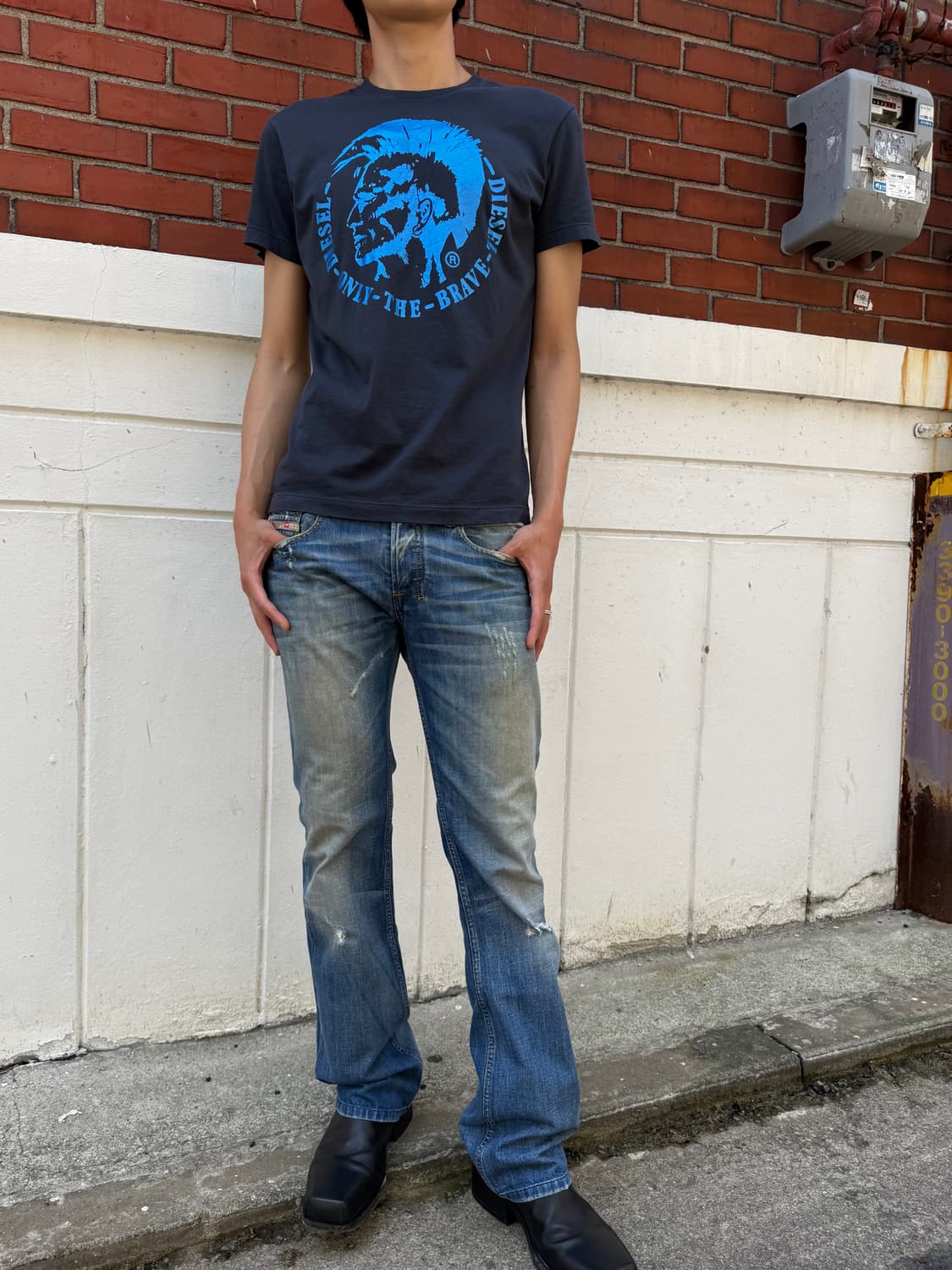 00s Diesel semi boots cut jeans(30) 상품이미지4