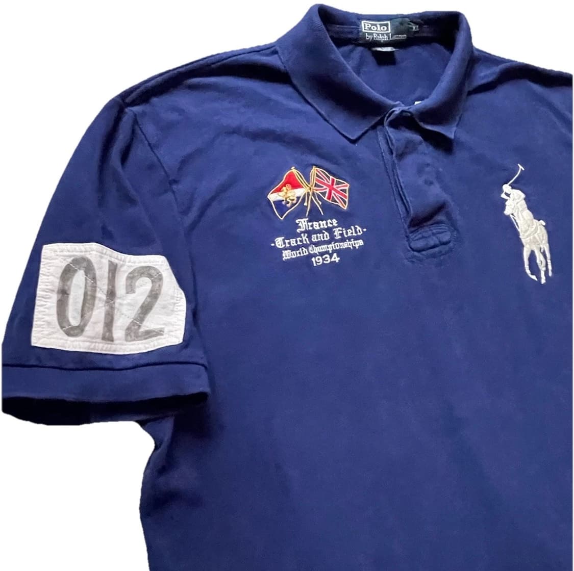 폴로 랄프로렌 빅포니 프랑스 트랙 앤 필드 1934 카라티 네이비 상품이미지3