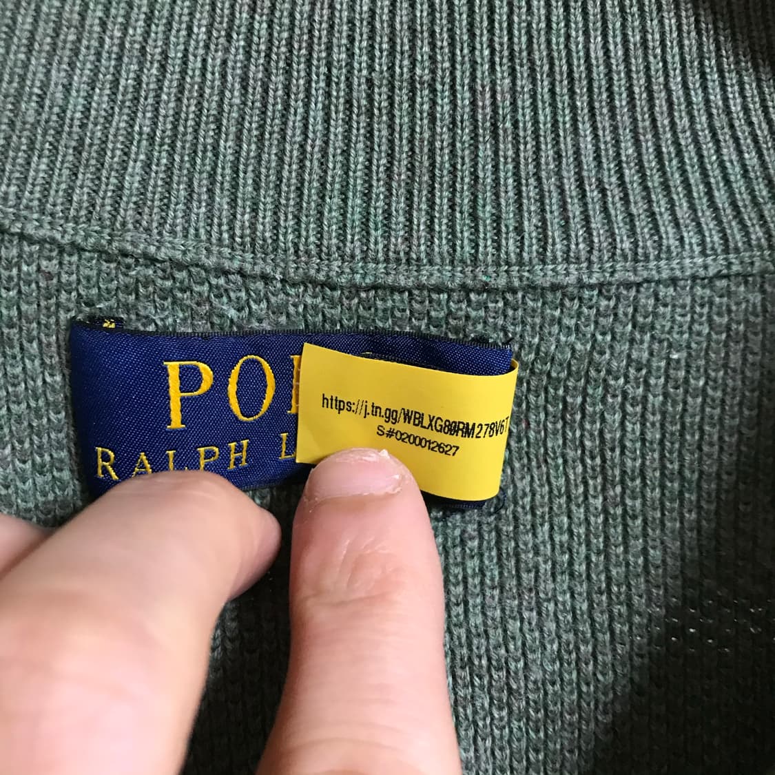 폴로 랄프로렌 큐알정품 반집업니트 상품이미지5