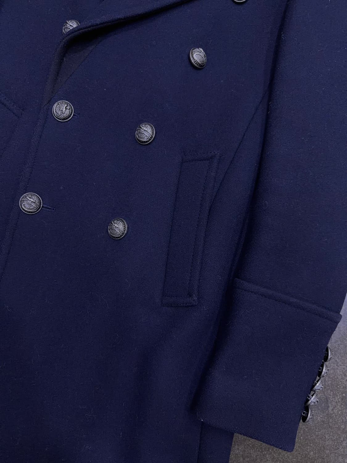 시스템옴므 울 캐시미어 이태리 더블 블레스트 코트 자켓 95 상품이미지5