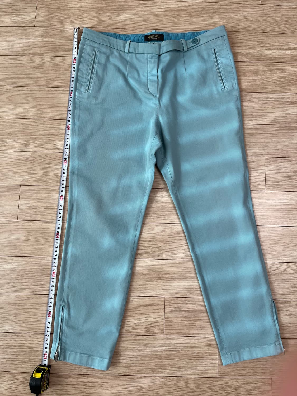 로로피아나 46사이즈 하늘색 면바지 정품 상품이미지5