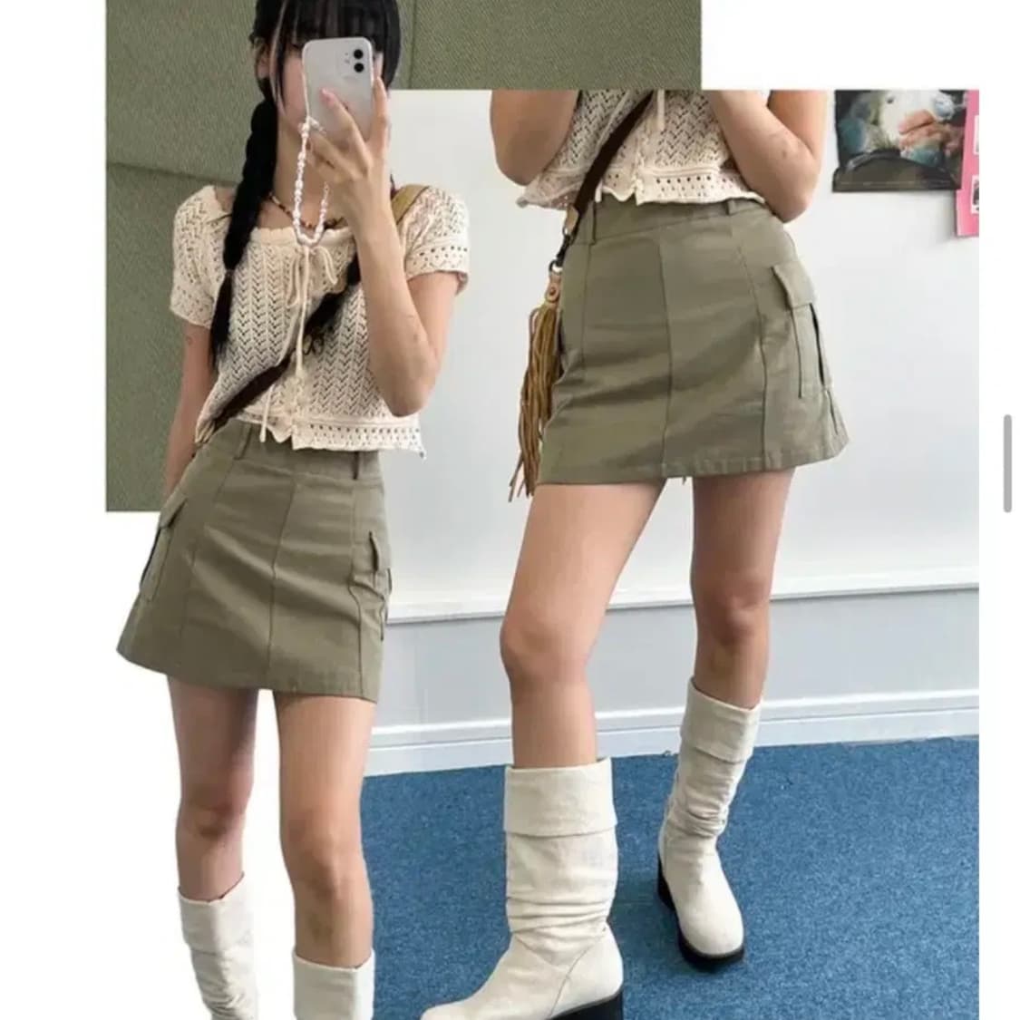 아쿠비클럽 클럽 카고 스커트 상품이미지2