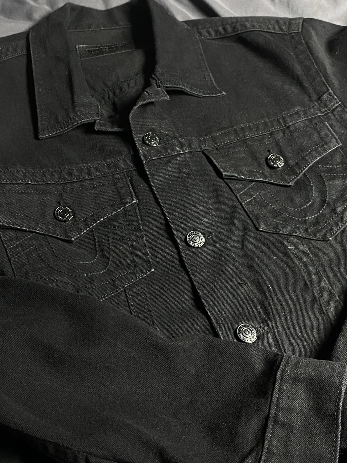 트루릴리전 블랙 데님 자켓 XL 상품이미지2