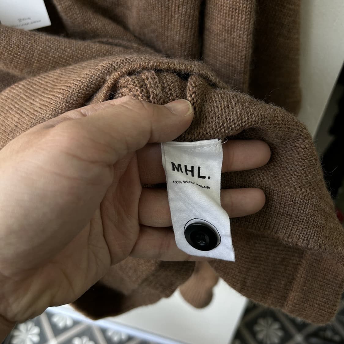 16455 - 마가렛호웰 베이지 울 가디건 (울 100%) 상품이미지4