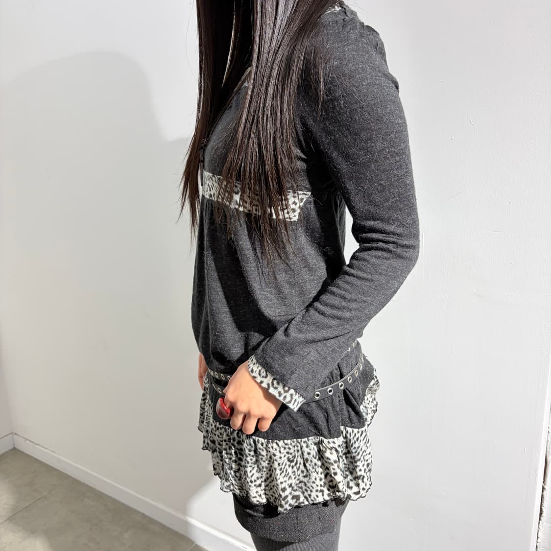 Klein plus 갸루 호피 티셔츠 상품이미지3