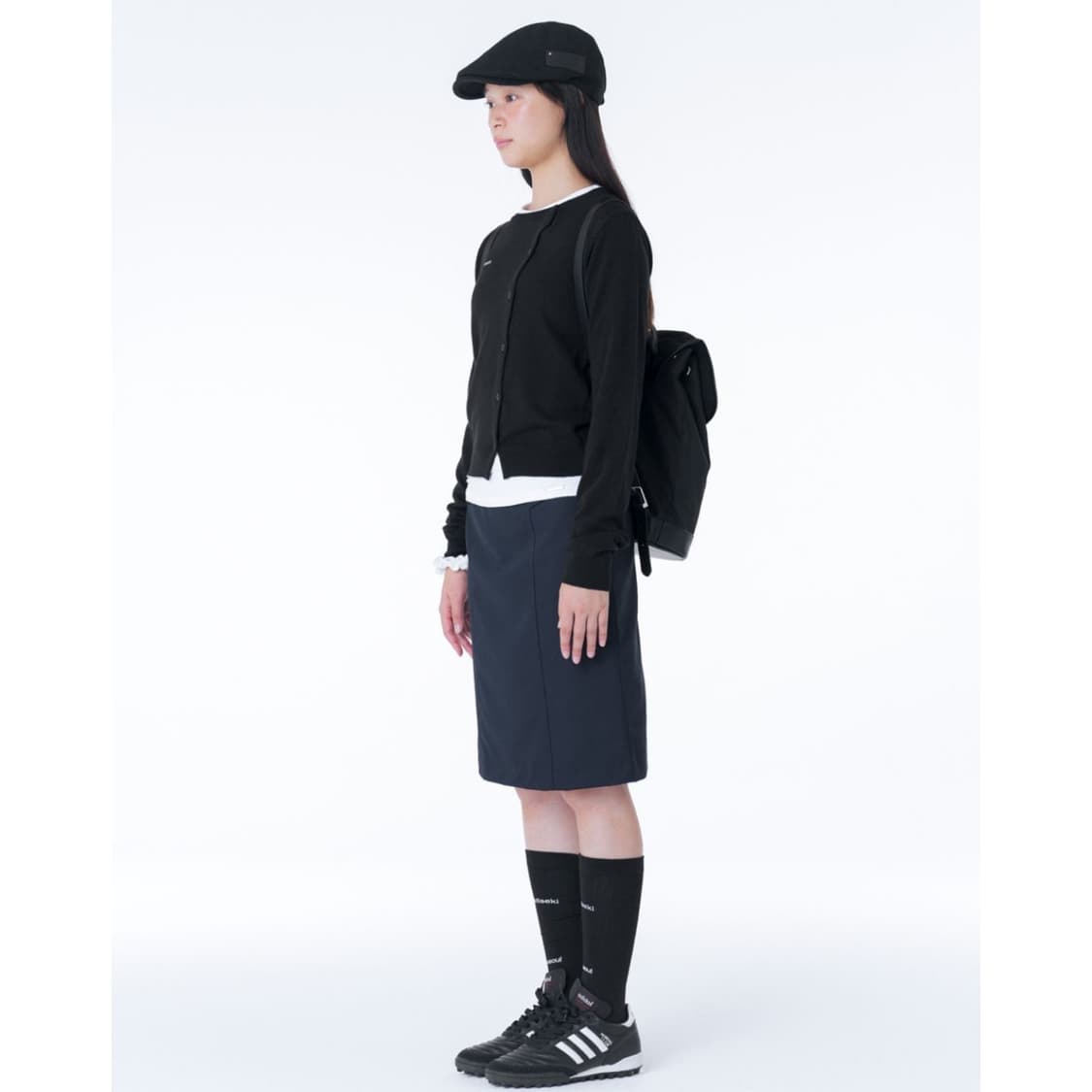 미세키서울 언발란스 니트 가디건 블랙 상품이미지5