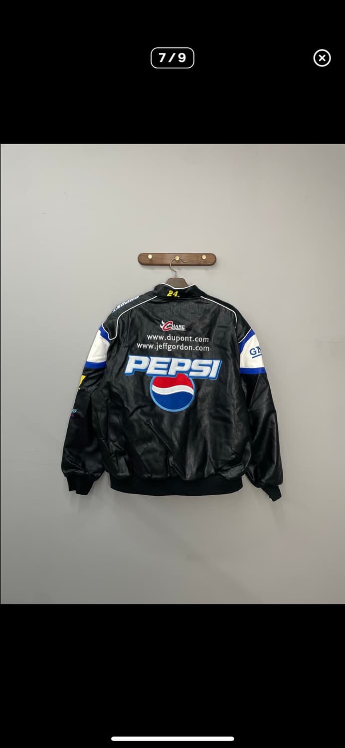 펩시 레이싱 자수패치 블랙 레더자켓 A3397 상품이미지7