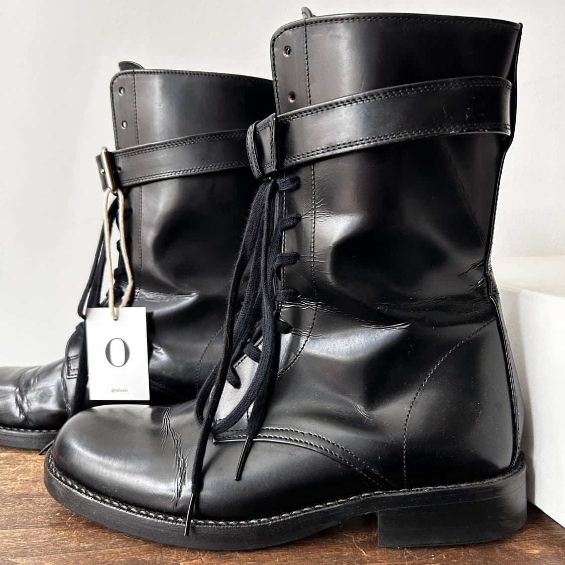 Strap Belt Leather Boots 상품이미지2