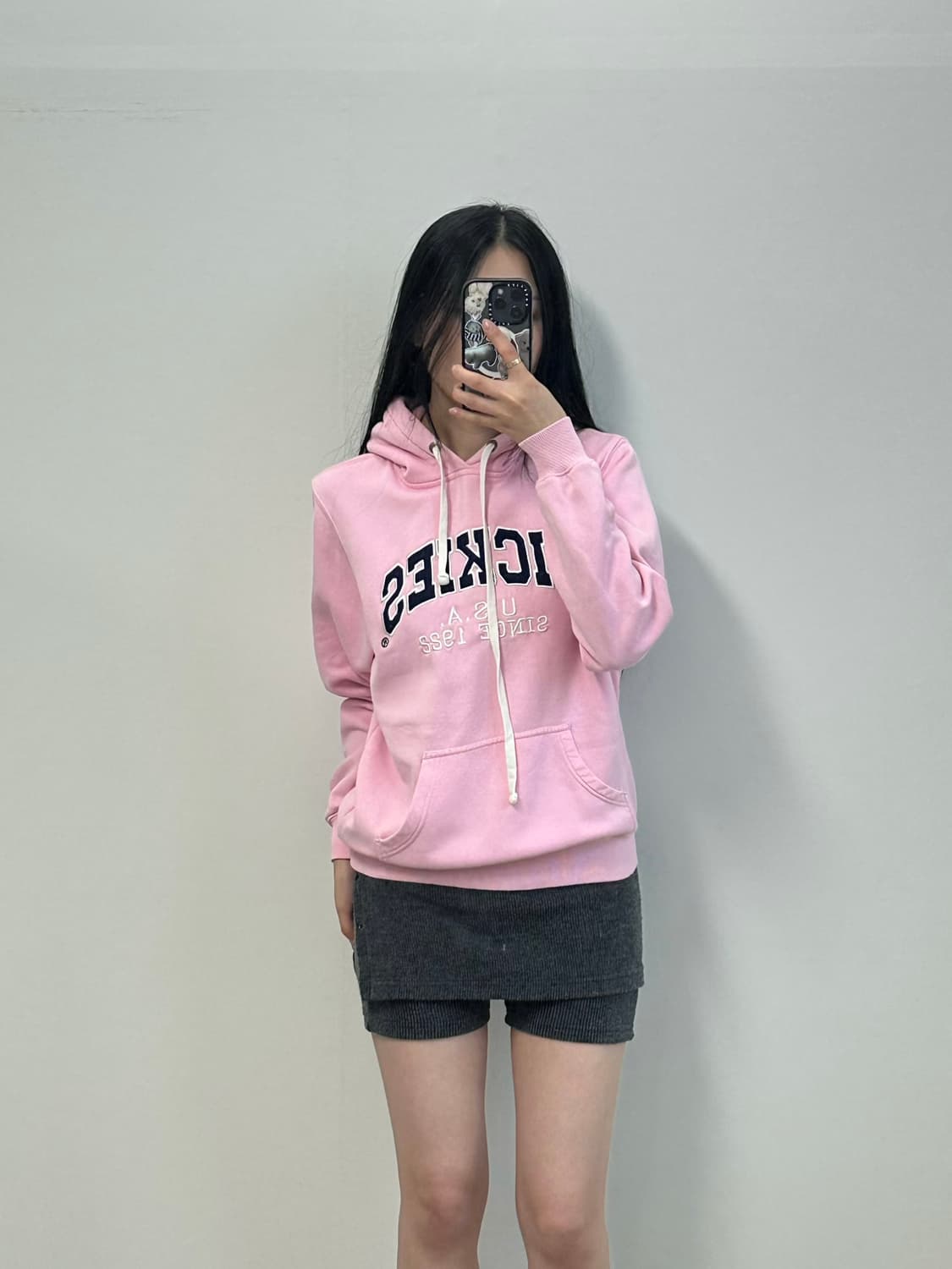 디키즈 자수로고 딸기우유 후드티 상품이미지1