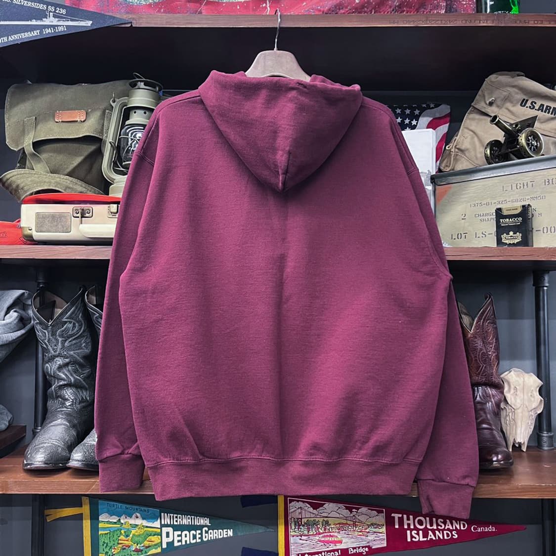 챔피온 하버드 유니버시티 후드 후디 아이비 리그 버건디 상품이미지2