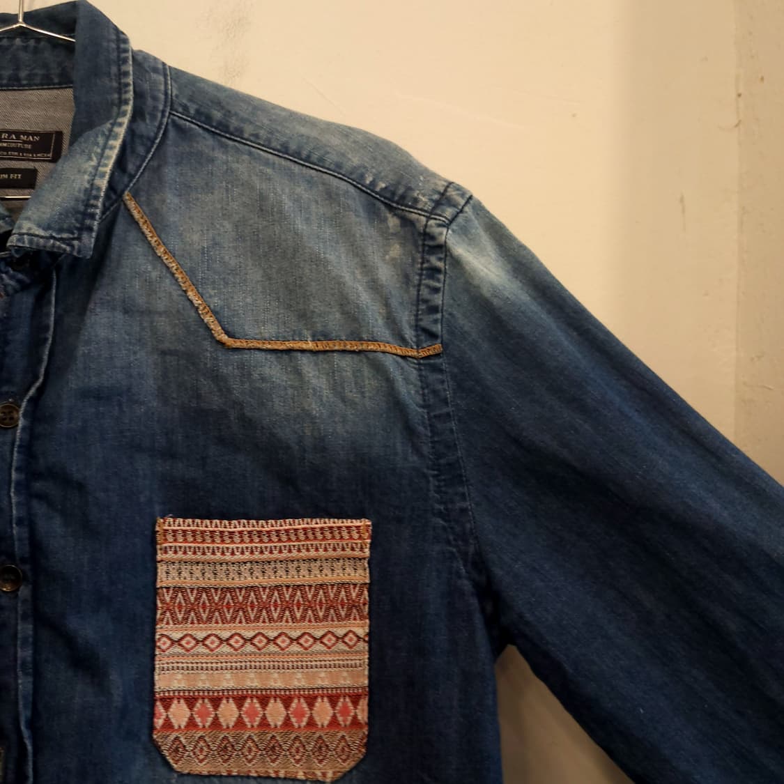 자라 보헤미안 스타일 데님 셔츠 상품이미지1