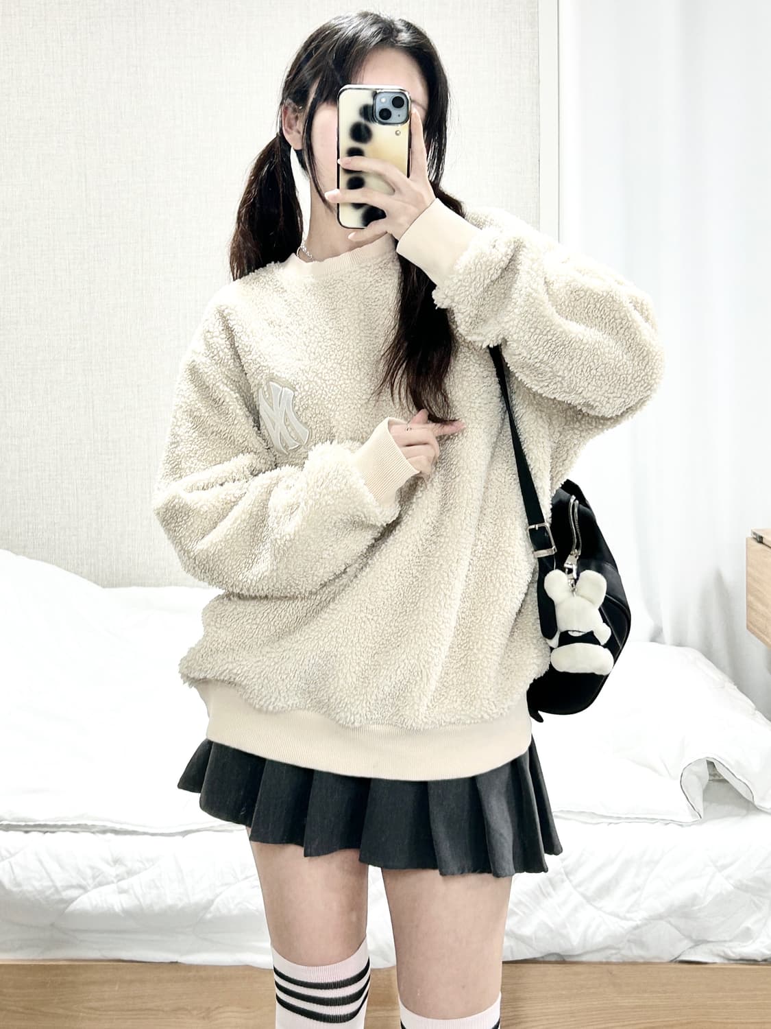 MLB 뉴욕양키스 빅로고 뽀글이 맨투맨 상품이미지2