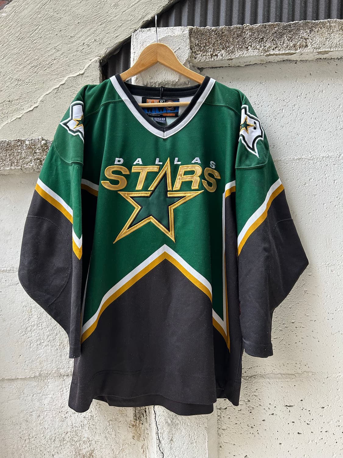 90S  WWS  X NHL  댈러스 스타스 빈티지 어쎈틱 져지  105 상품이미지2