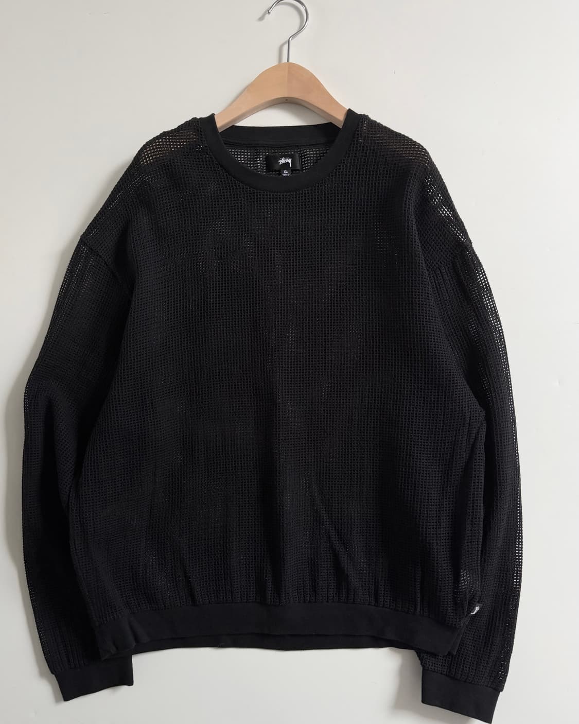 Stussy 스투시 코튼 메쉬 롱 슬리브 블랙컬러 상품이미지5