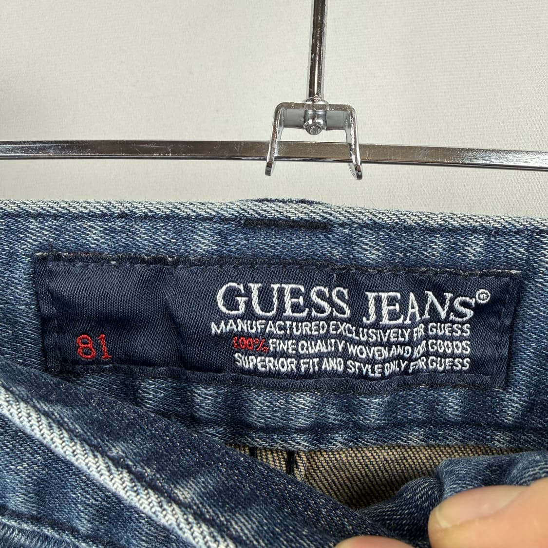 (81) 게스 스트레이트핏 중청 데님 팬츠 상품이미지4