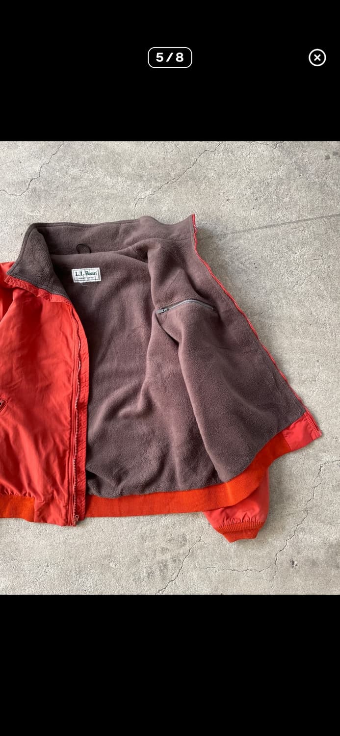 엘엘빈 웜업자켁,LL bean 웜업자켓(오렌지) L사이즈 상품이미지3