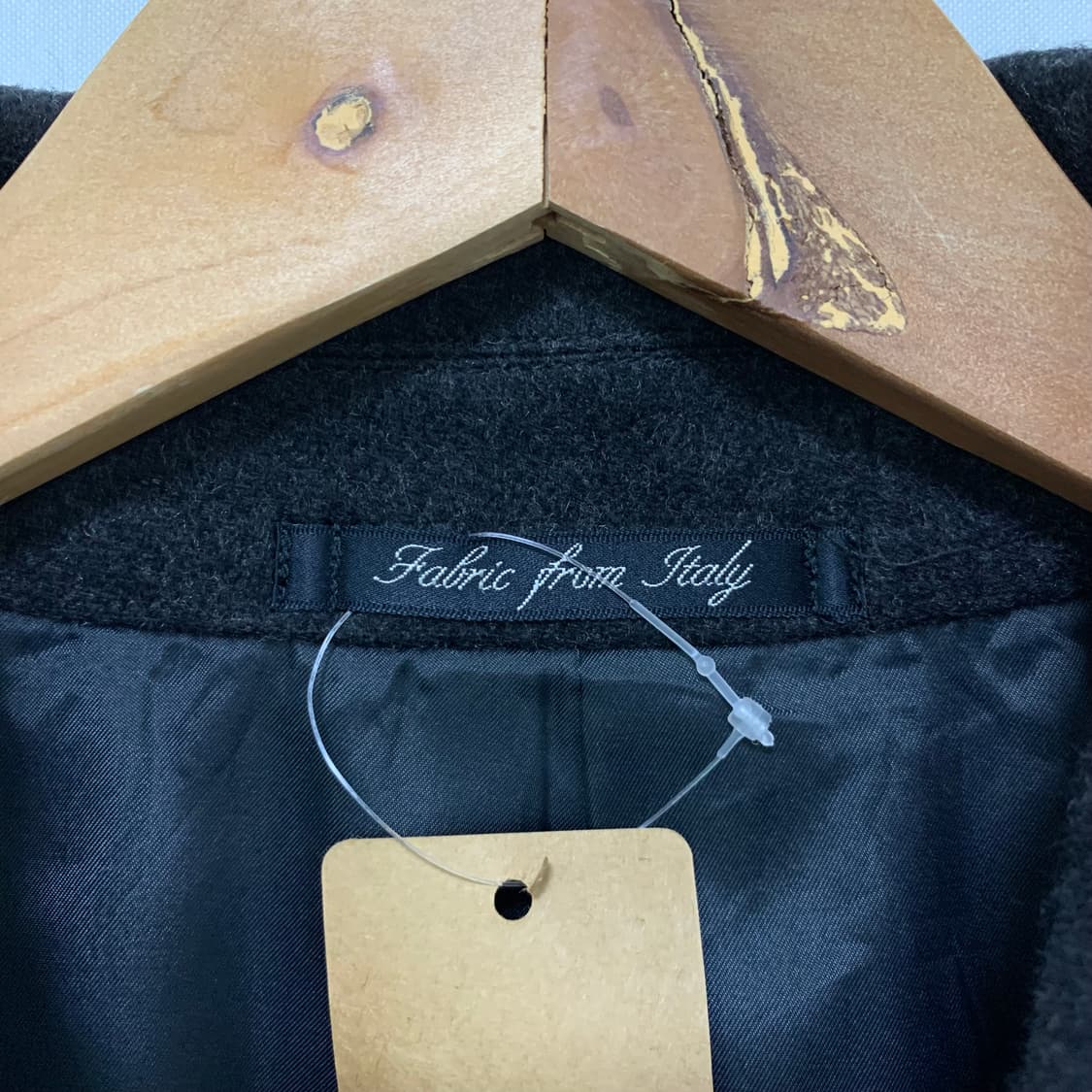 jpn 일본 빈티지 캐시미어 100% 블랙 하프 코트 M 상품이미지10