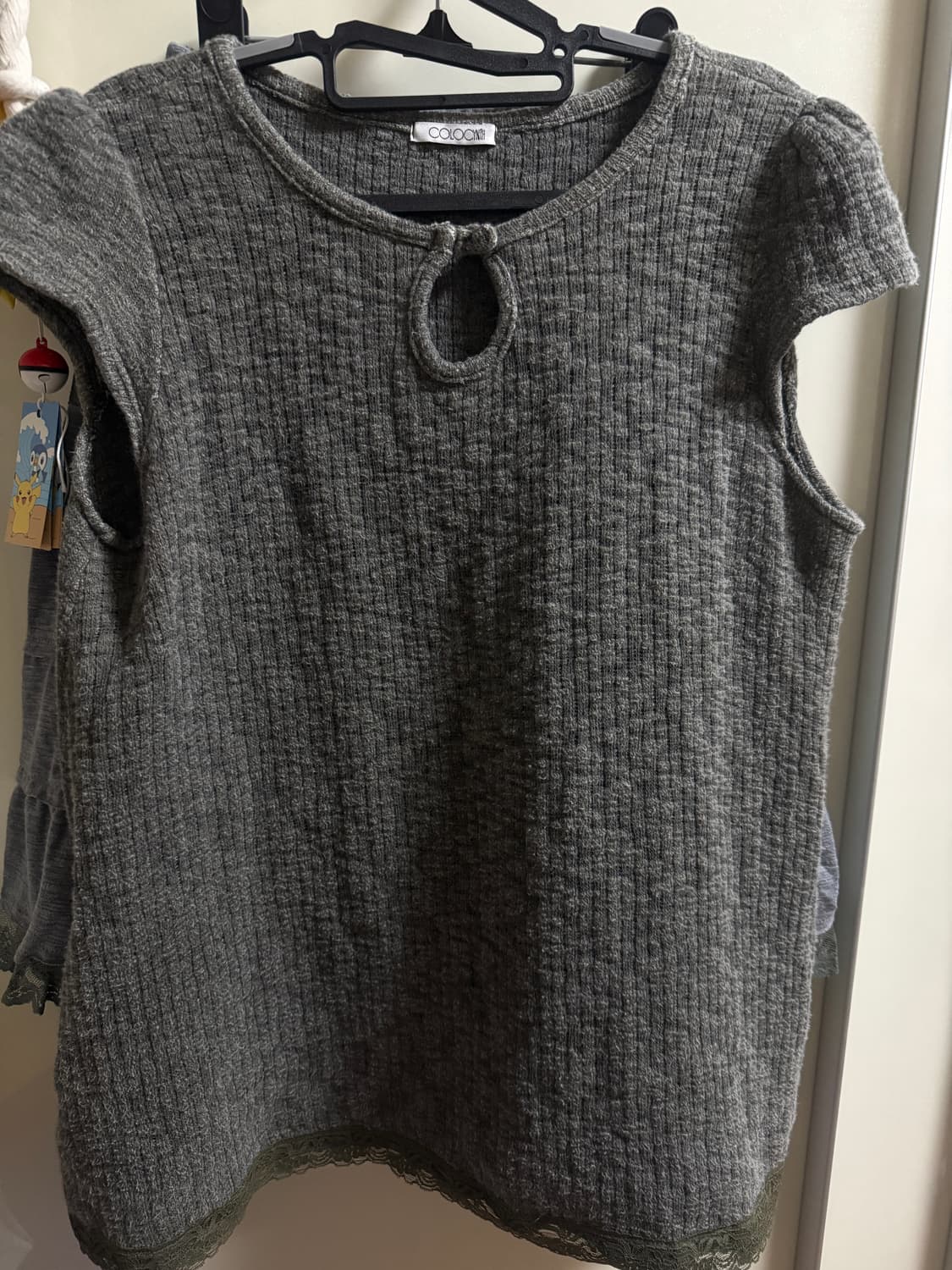 콜로신스 Weird Drop Top Dress Khaki Charcoal 상품이미지2