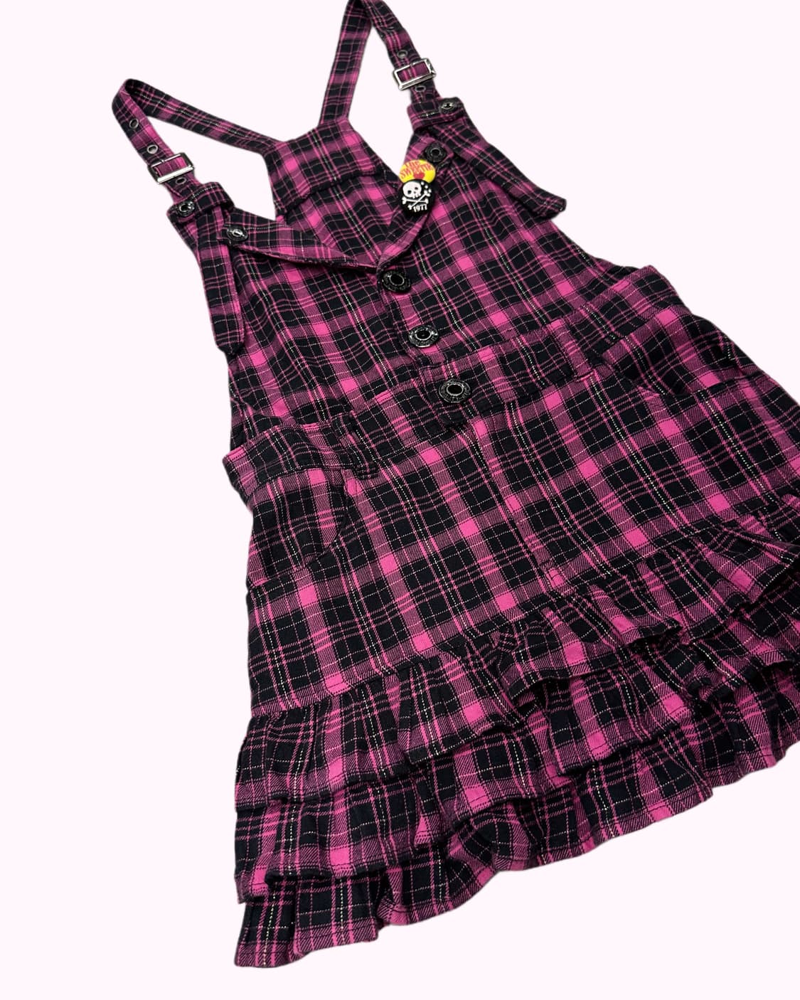 black pink check kitsch dress 상품이미지3