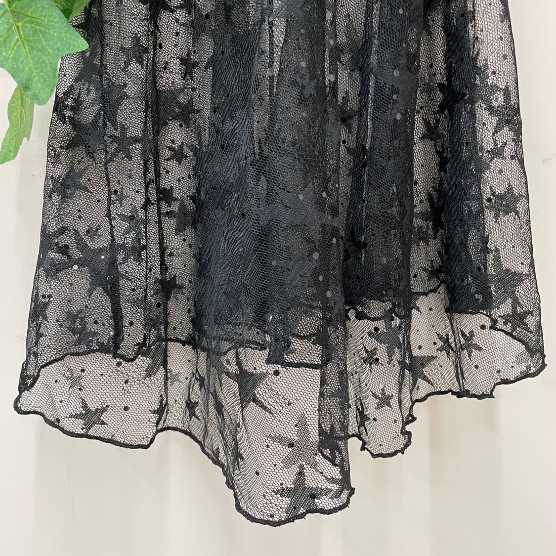 쉬폰 블랙 별 무늬 슬립  상품이미지3