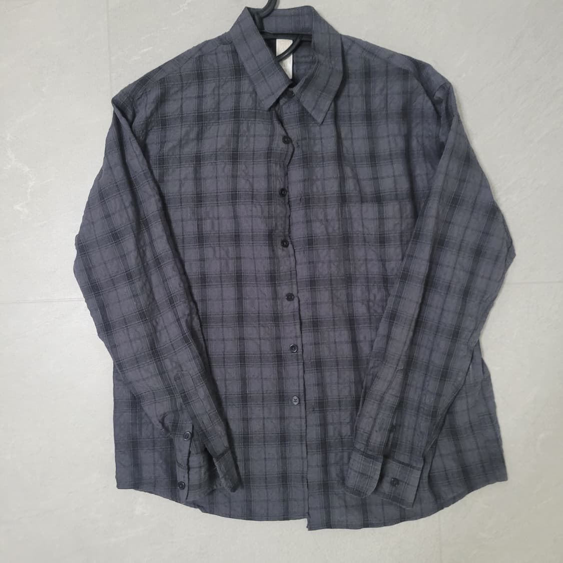 코프위 다크그레이 체크셔츠 M 상품이미지2
