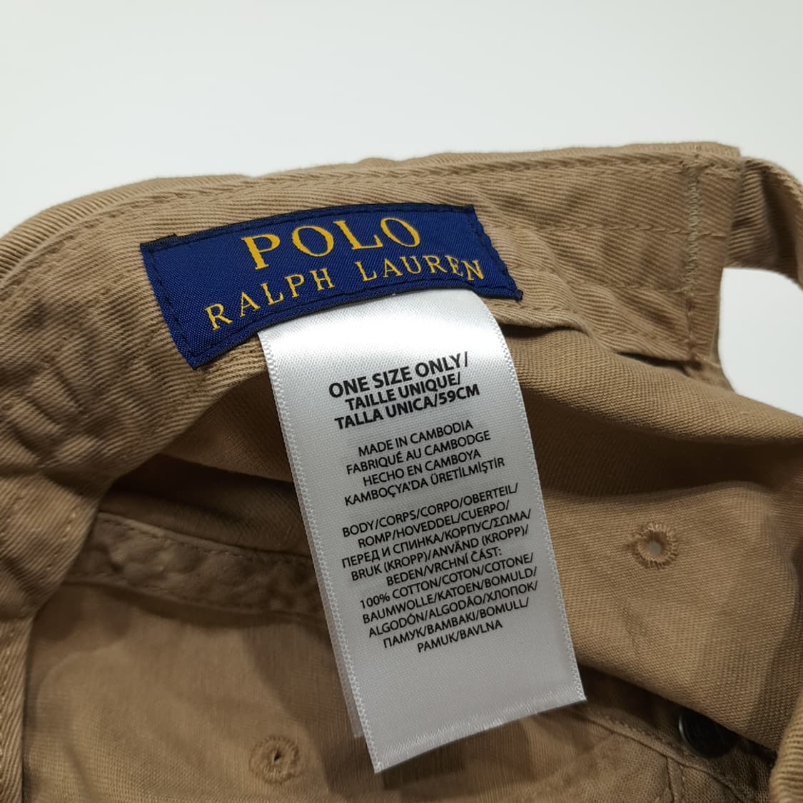 CL459 폴로 코튼 포니자수 베이지 볼캡 모자 상품이미지8