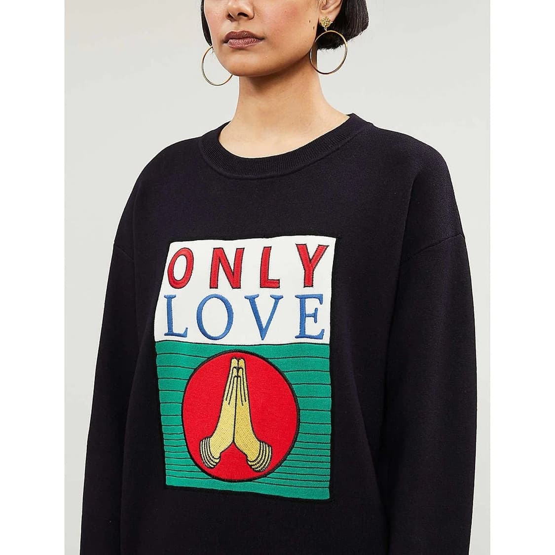 산드로 프린팅 자수 니트 맨투맨 상품이미지2