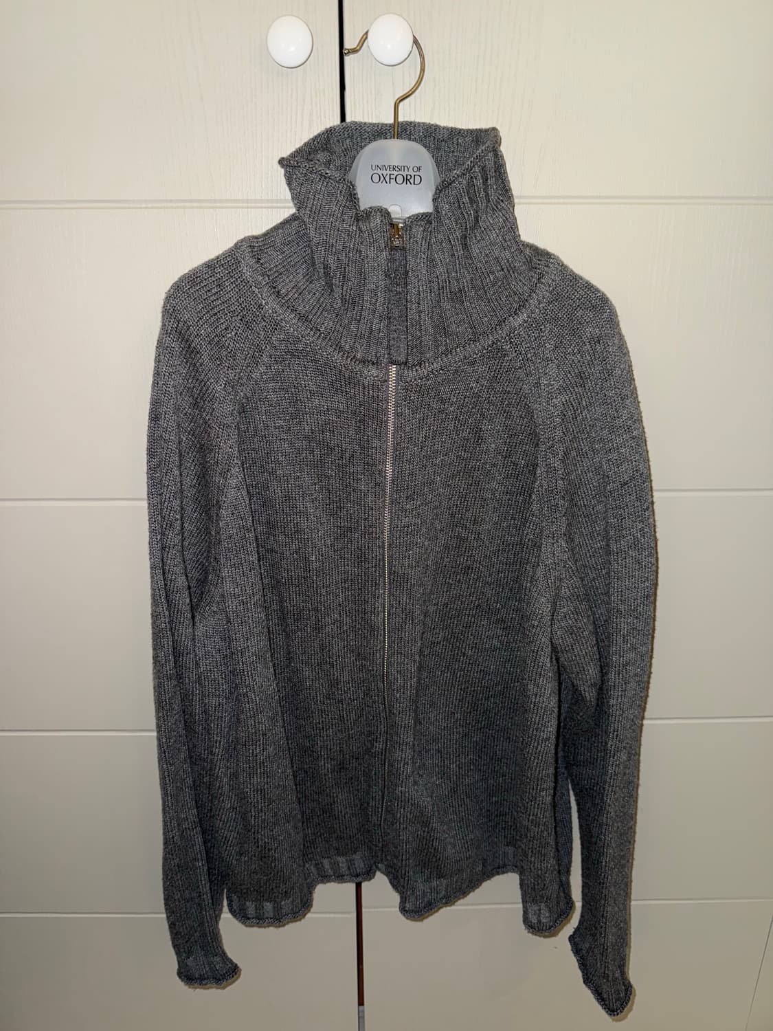 (W) 마뗑킴 니트집업 그레이 M 상품이미지3