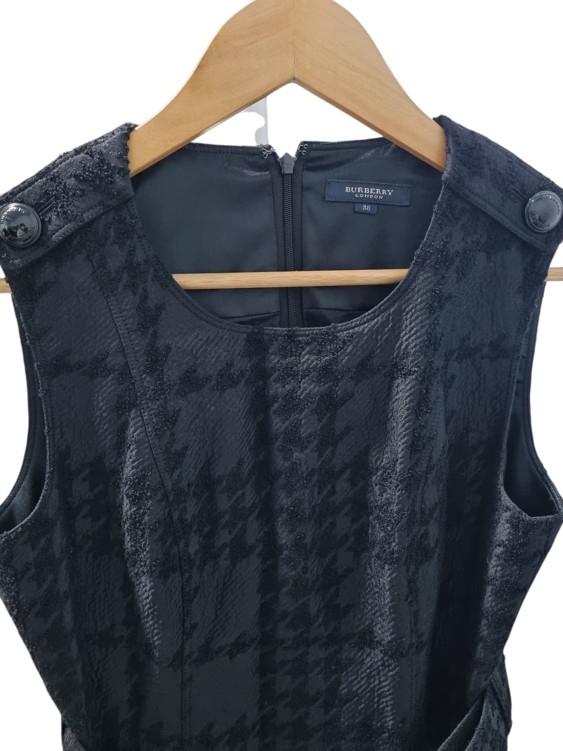 버버리 블랙 자수 민소매 벨티드 원피스 38 상품이미지3