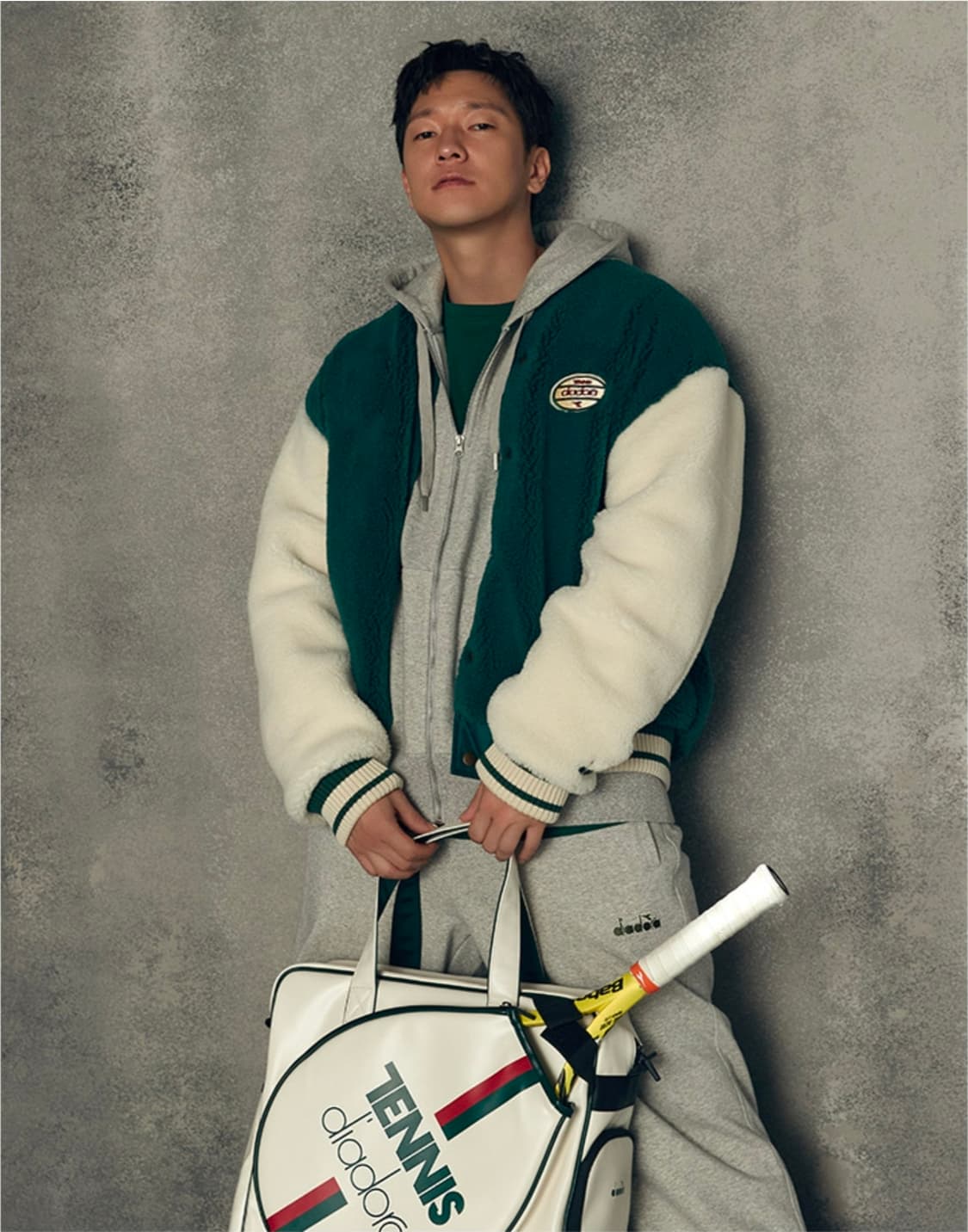 (착샷) 디아도라 아틀레티카 플리스 봄버 자켓 바시티 상품이미지10