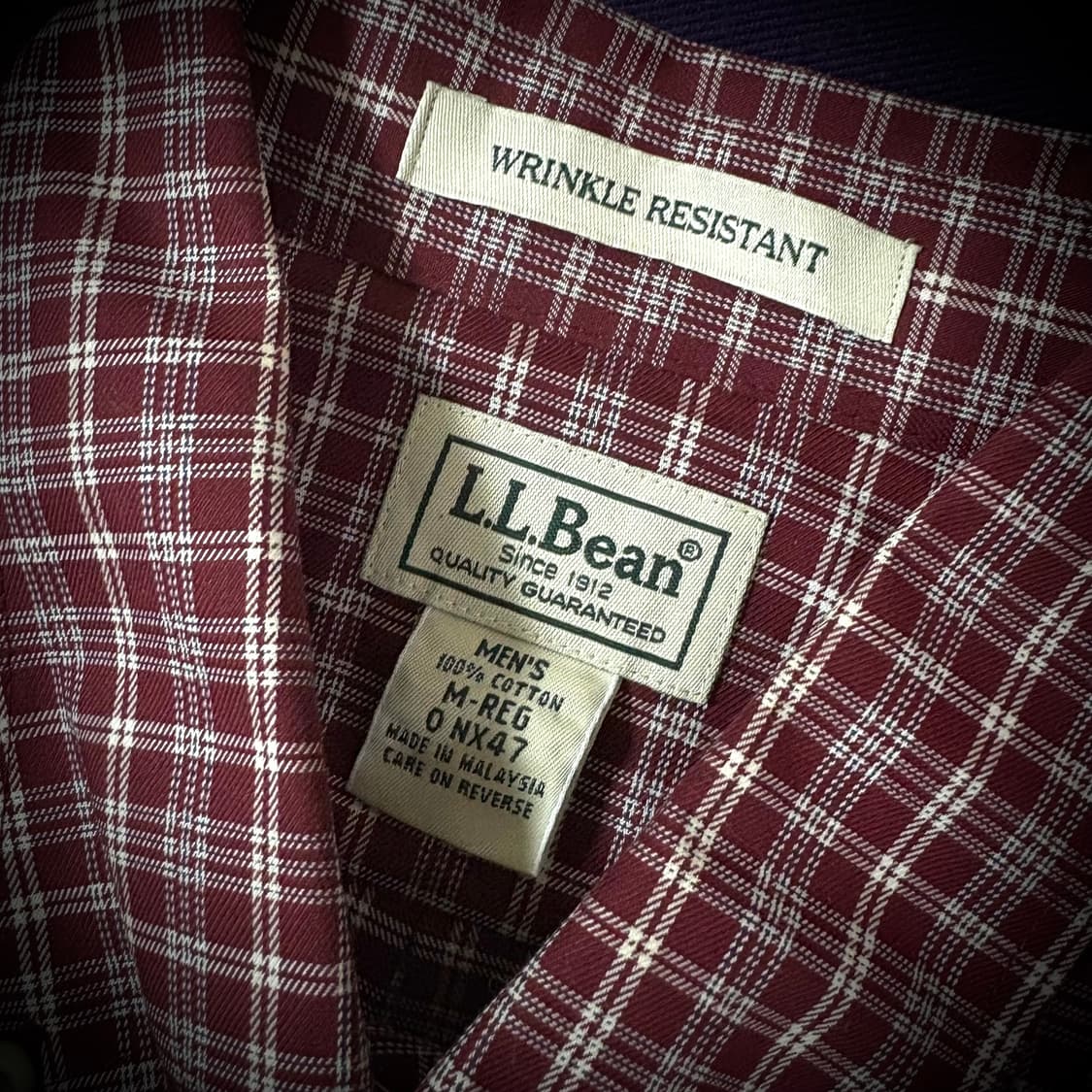 L.L.Bean Burgundy Check Shirt 상품이미지3