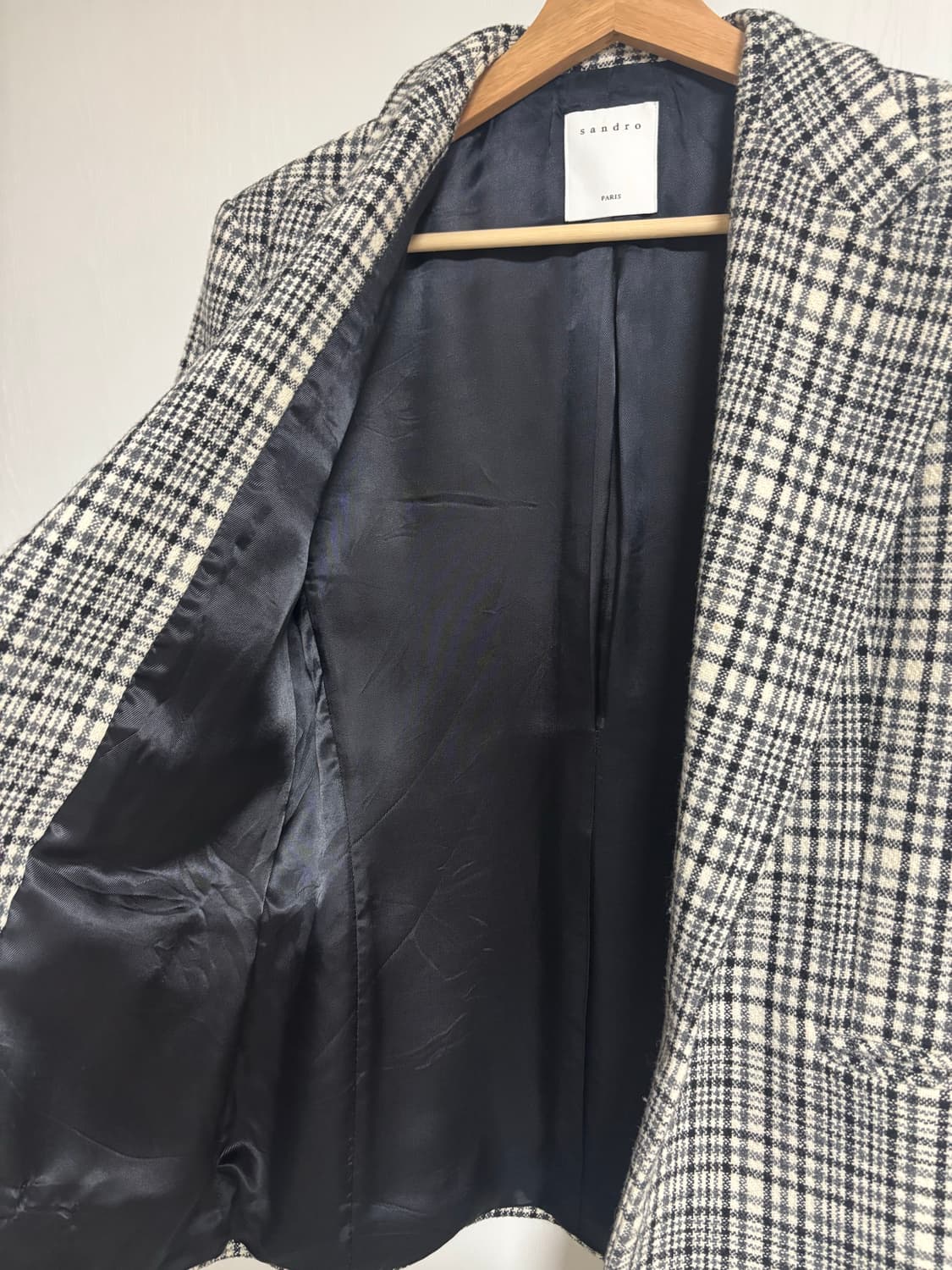 Sandro 체크 울 자켓 36사이즈 상품이미지6